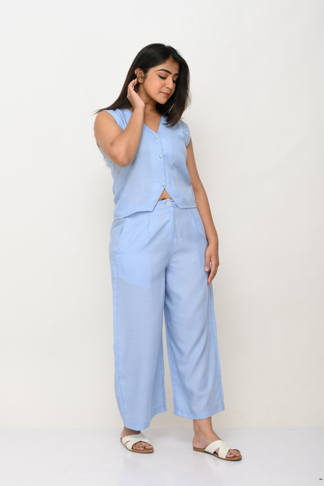 Cotton linen co ordset