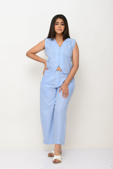 Cotton linen co ordset