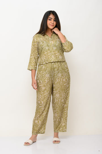 Cotton mul Printed co ordset